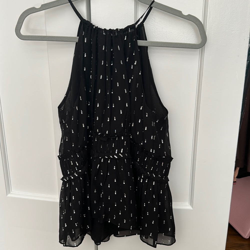 BNWT! Joie black top with silver detailing
